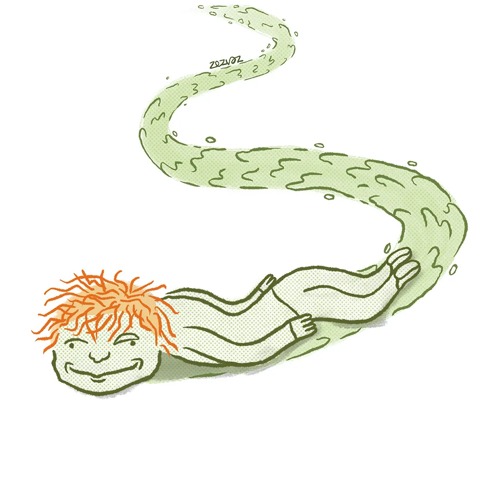 Cartoon by Zez Vaz depicting a slimy Ed Sheeran.